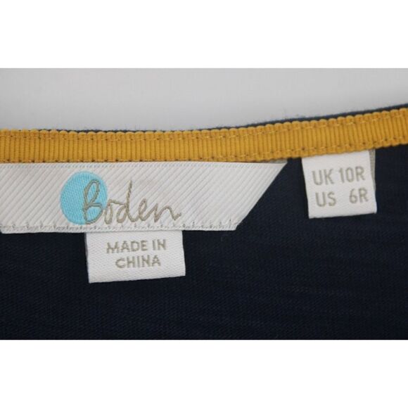 BODEN NAVY BLUE SHORT SLEEVE SIZE 6 DRESS LACE INLETS JO437 - Picture 7 of 8